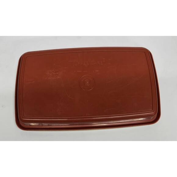 Tupperware Deli Meat Coldcut Storage Container Paprika with Lid Set of 2 - Picture 8 of 13